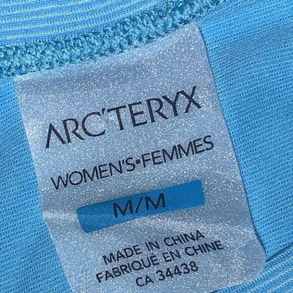 ARCTERYX woman blue athletic short sleeves t-shirt size Medium - Picture 8 of 8